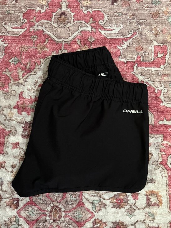 O'Neill Pants - O'Neill Hyperfreak Women's Large Black Board Shorts, Elastic Drawstring
